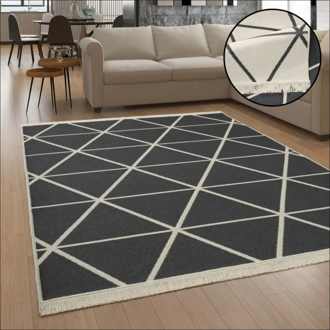 Kilimas NI4698 - €67 Save 15% 100-200, 25-50, 50-100, __label:Pristatymas 5-14 d.d., color-Anthracite 120x160 cm