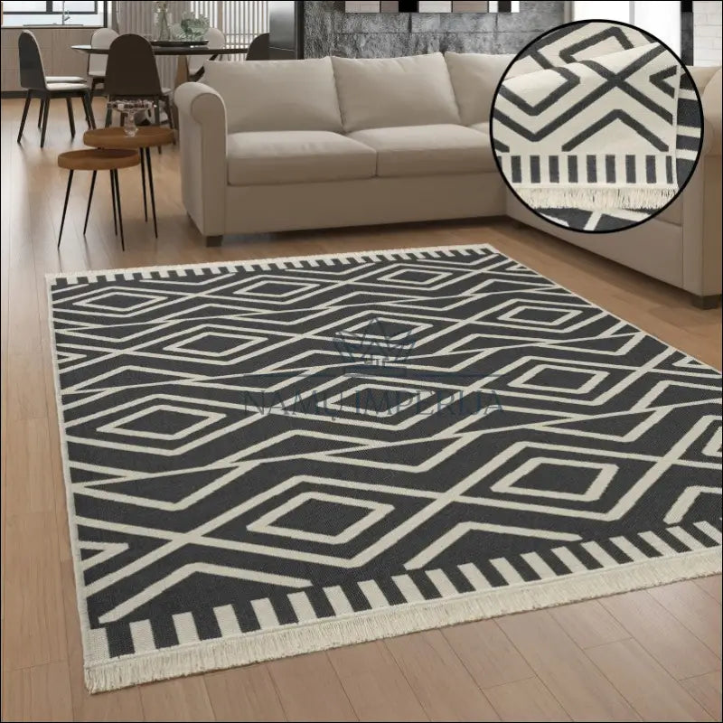 Kilimas NI4751 - €67 Save 15% 100-200, 25-50, 50-100, __label:Pristatymas 5-14 d.d., color-Anthracite 120x160 cm