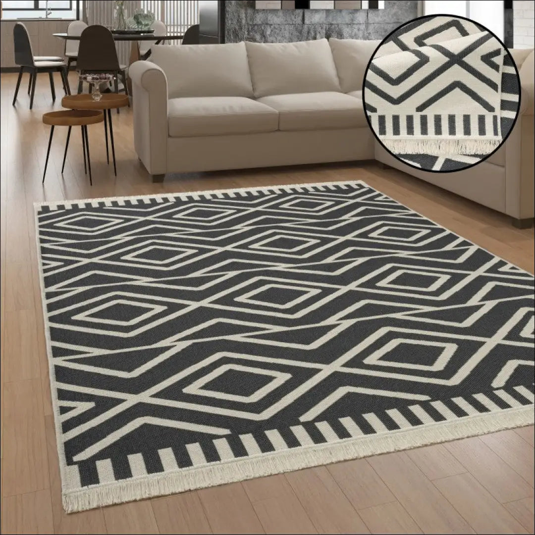 Kilimas NI4751 - €67 Save 15% 100-200, 25-50, 50-100, __label:Pristatymas 5-14 d.d., color-Anthracite 120x160 cm