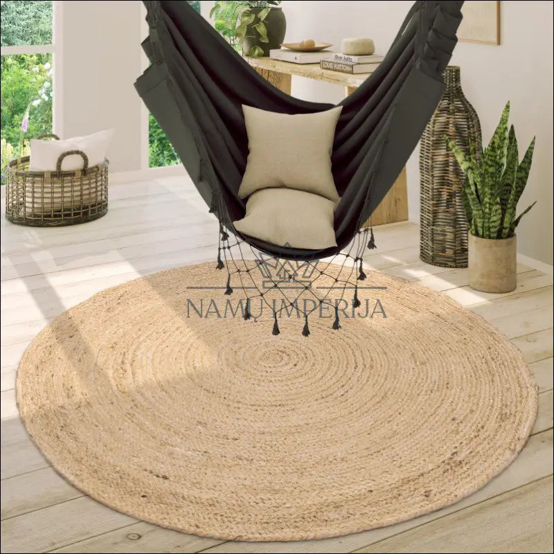 Kilimas NI5106 - €59 Save 15% 100-200, 50-100, __label:Pristatymas 5-14 d.d., apvalus, color-Ivory 80 cm skersmuo
