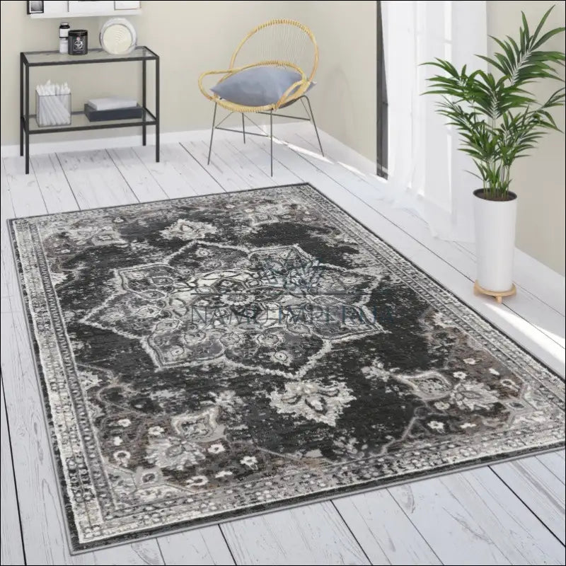 Kilimas NI5178 - €91 Save 15% 100-200, 50-100, __label:Pristatymas 5-14 d.d., color-juoda, kilimai 120x160 cm / Juoda