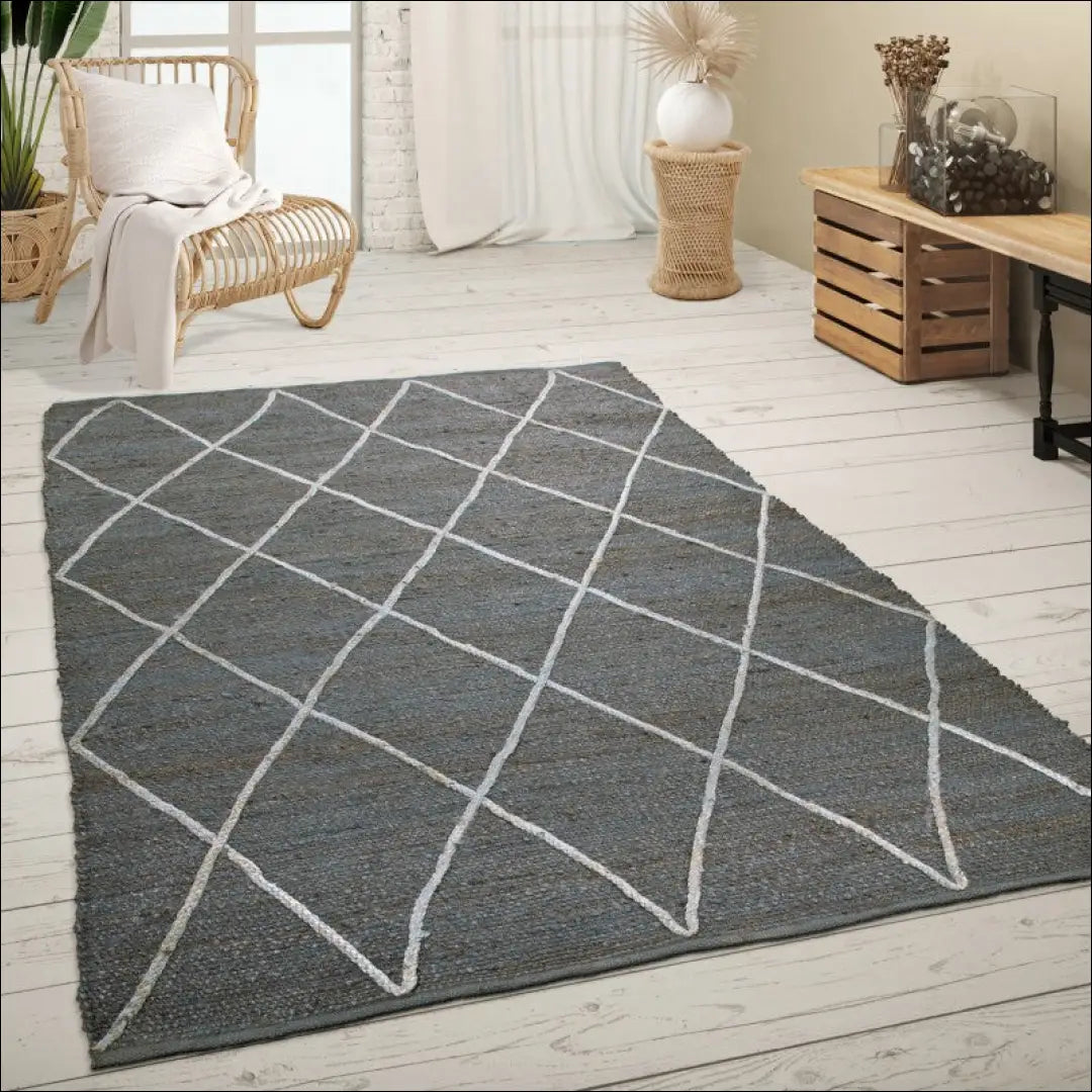 Kilimas NI5209 - €145 Save 15% 100-200, 50-100, __label:Pristatymas 5-14 d.d., color-Anthracite, kilimai 120 x 170 cm