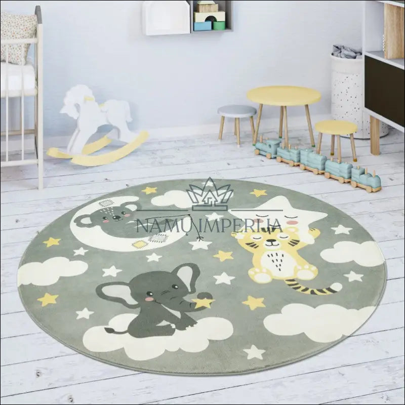 Kilimas NI5257 - €91 Save 15% 100-200, 50-100, __label:Pristatymas 5-14 d.d., color-pilka, kilimai 120 cm skersmuo