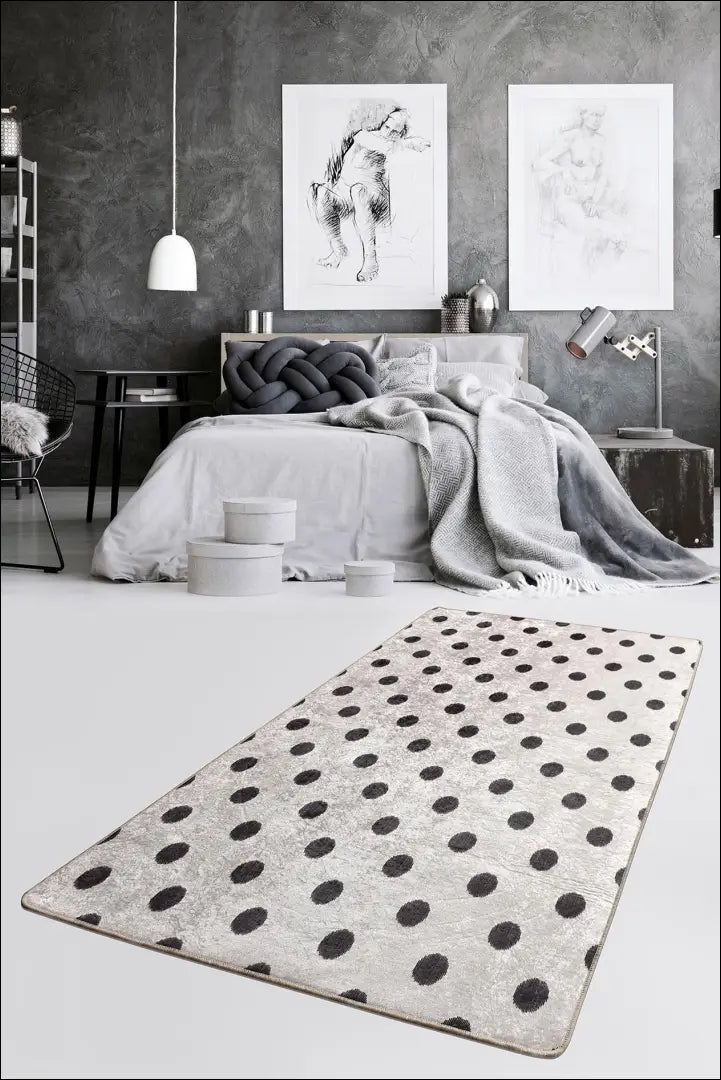 Kilimas RU1122 - €49 Save 50% 25-50, __label:Pristatymas 1-2 d.d., color-juoda, color-pilka, kilimai 150 cm x 230