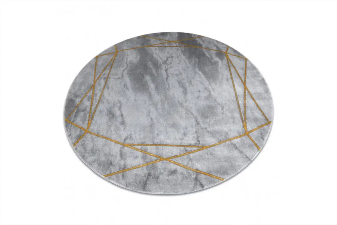 Kilimas RU1153 - €79 Save 50% 50-100, __label:Pristatymas 1-2 d.d., apvalus, color-auksine, color-pilka 160 cm skersmuo