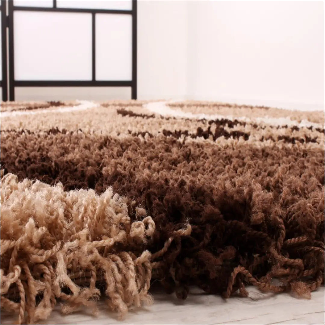 Kilimas RU1185 - €55 Save 50% 50-100, __label:Pristatymas 1-2 d.d., color-ruda, ilgaplaukiai, kilimai 70 cm x 250