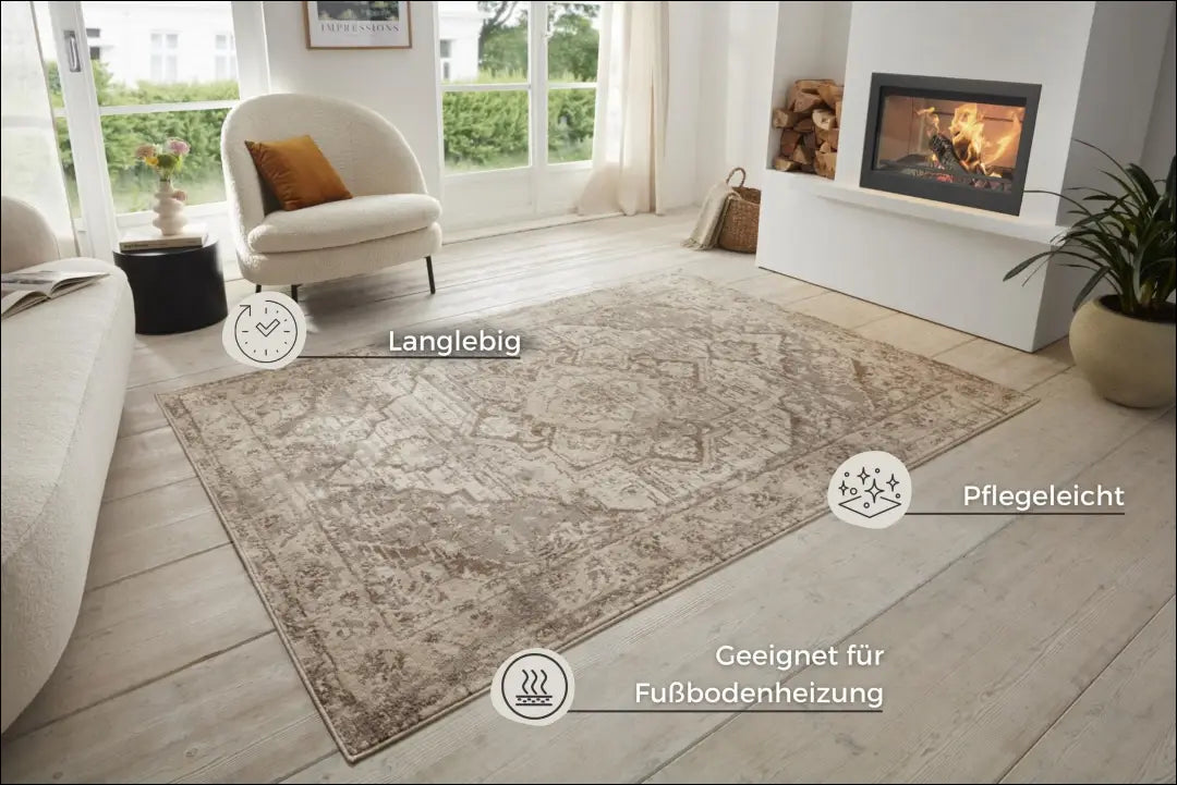 Kilimas RU1308 - €158 Save 50% 100-200, __label:Pristatymas 1-2 d.d., color-ruda, color-smelio, Dydis-240-x-340-cm 240