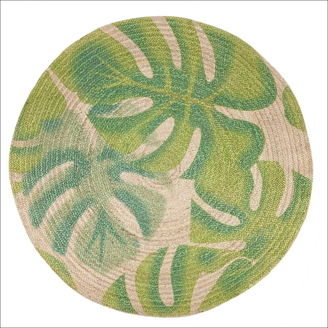 Kilimas RU1526 - €78 Save 50% 50-100, __label:Pristatymas 1-2 d.d., apvalus, color-zalia, kilimai 140 cm skersmuo