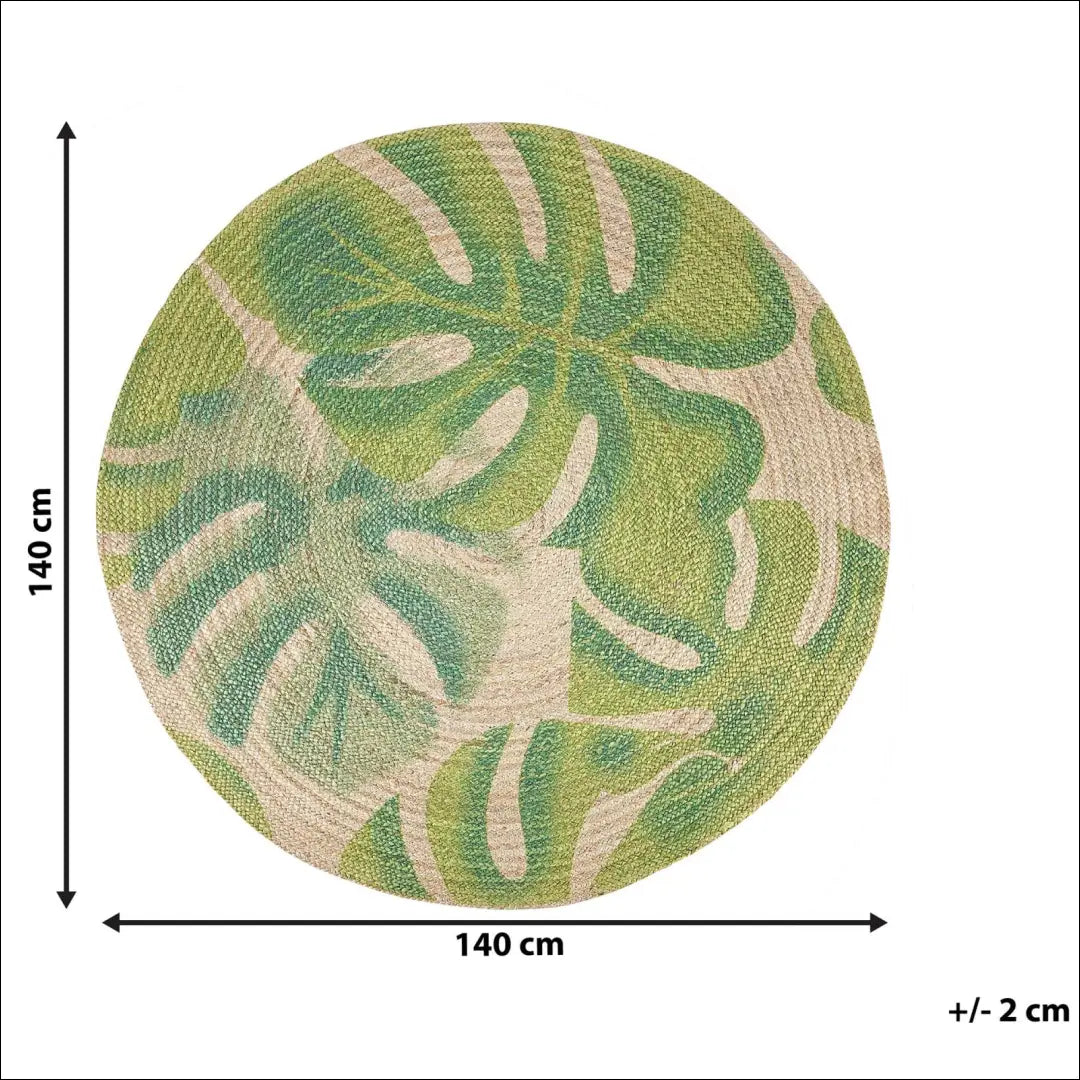 Kilimas RU1526 - €78 Save 50% 50-100, __label:Pristatymas 1-2 d.d., apvalus, color-zalia, kilimai 140 cm skersmuo