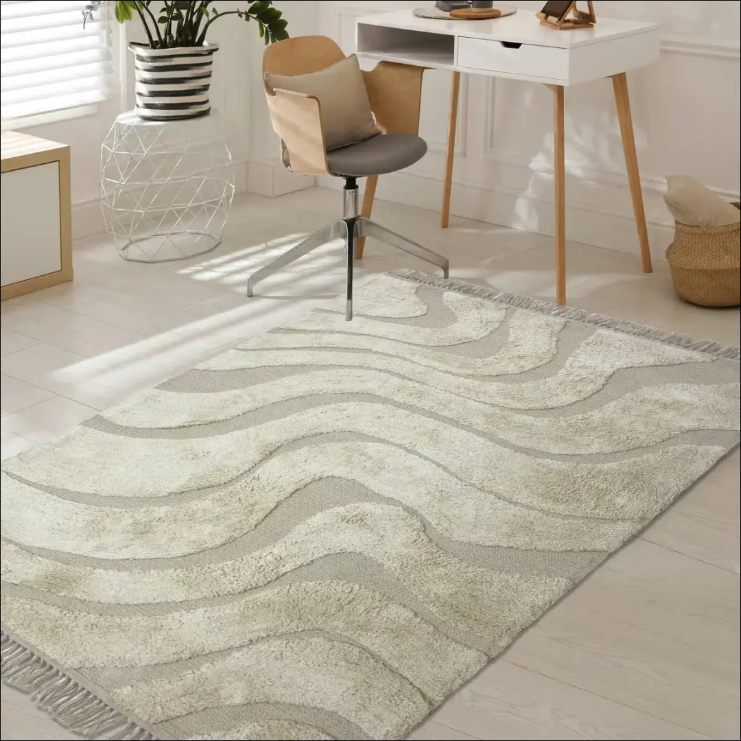 Kilimas RU1543 - €185 Save 50% 100-200, __label:Pristatymas 1-2 d.d., color-kremas, kilimai, material-medvilne 190 cm x