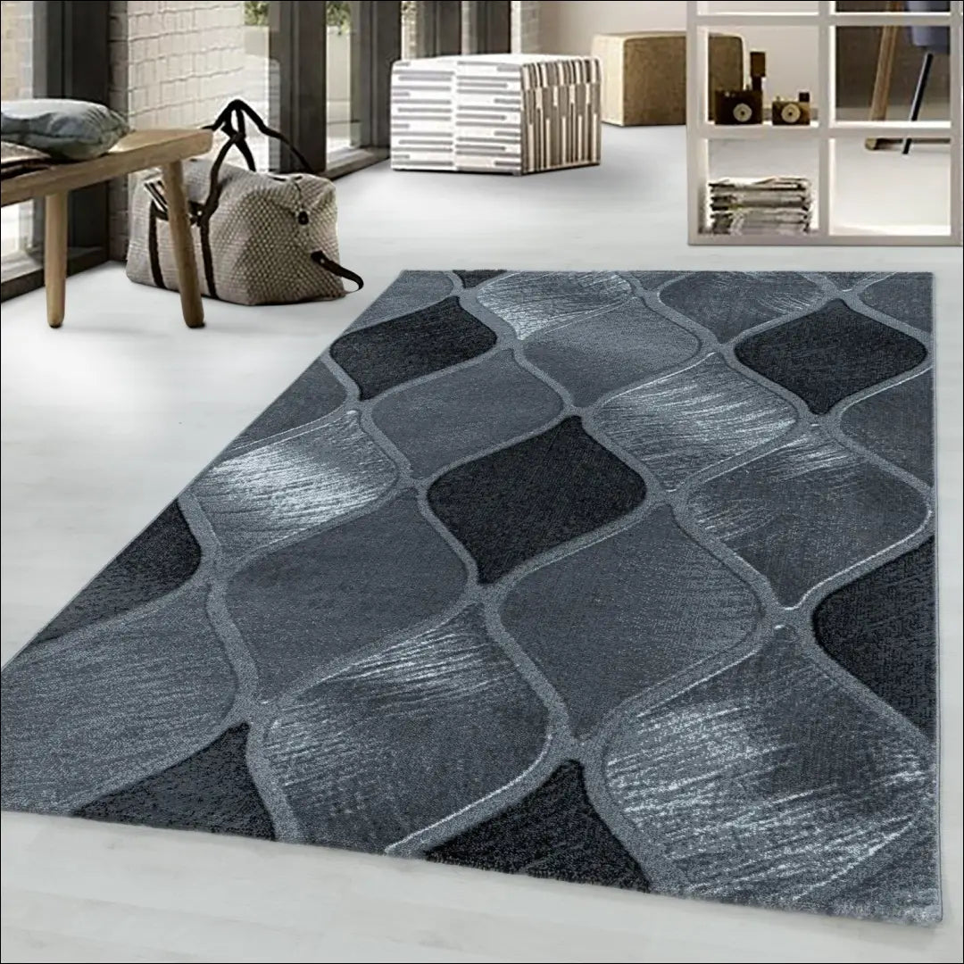 Kilimas RU2036 - €86 Save 30% 50-100, __label:Pristatymas 1-2 d.d., color-juoda, color-pilka, Dydis-140-x-200-cm 140 cm