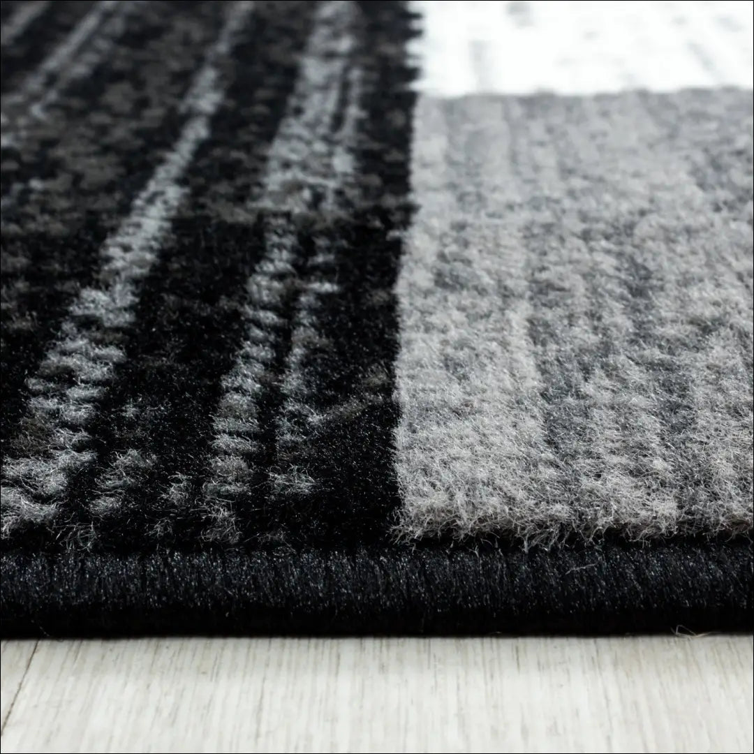 Kilimas RU2099 - €35 Save 30% 25-50, __label:Pristatymas 1-2 d.d., color-juoda, color-pilka, Dydis-80-x-150-cm 80 x 150