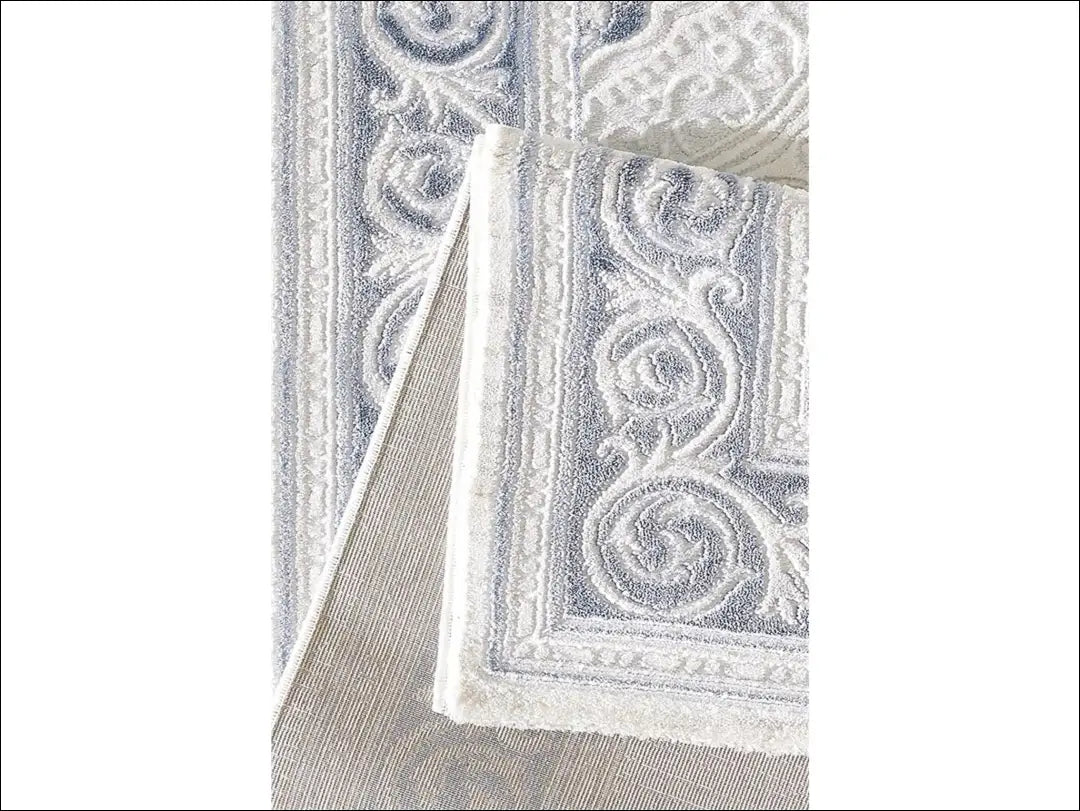 Kilimas RU233 - €67 Save 55% 50-100, __label:Pristatymas 1-2 d.d., color-kremas, color-melyna, color-sidabrine Kilimai