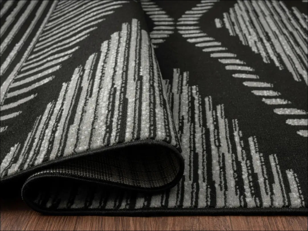 Kilimas RU248 - €68 Save 55% 50-100, __label:Pristatymas 1-2 d.d., color-juoda, color-pilka, kilimai Kilimai | Namų