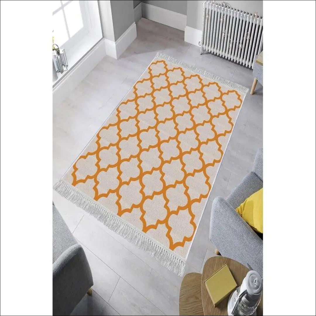 Kilimas RU408 - €54 Save 55% 50-100, __label:Pristatymas 1-2 d.d., color-oranzine, color-pilka, kilimai Kilimai | Namų