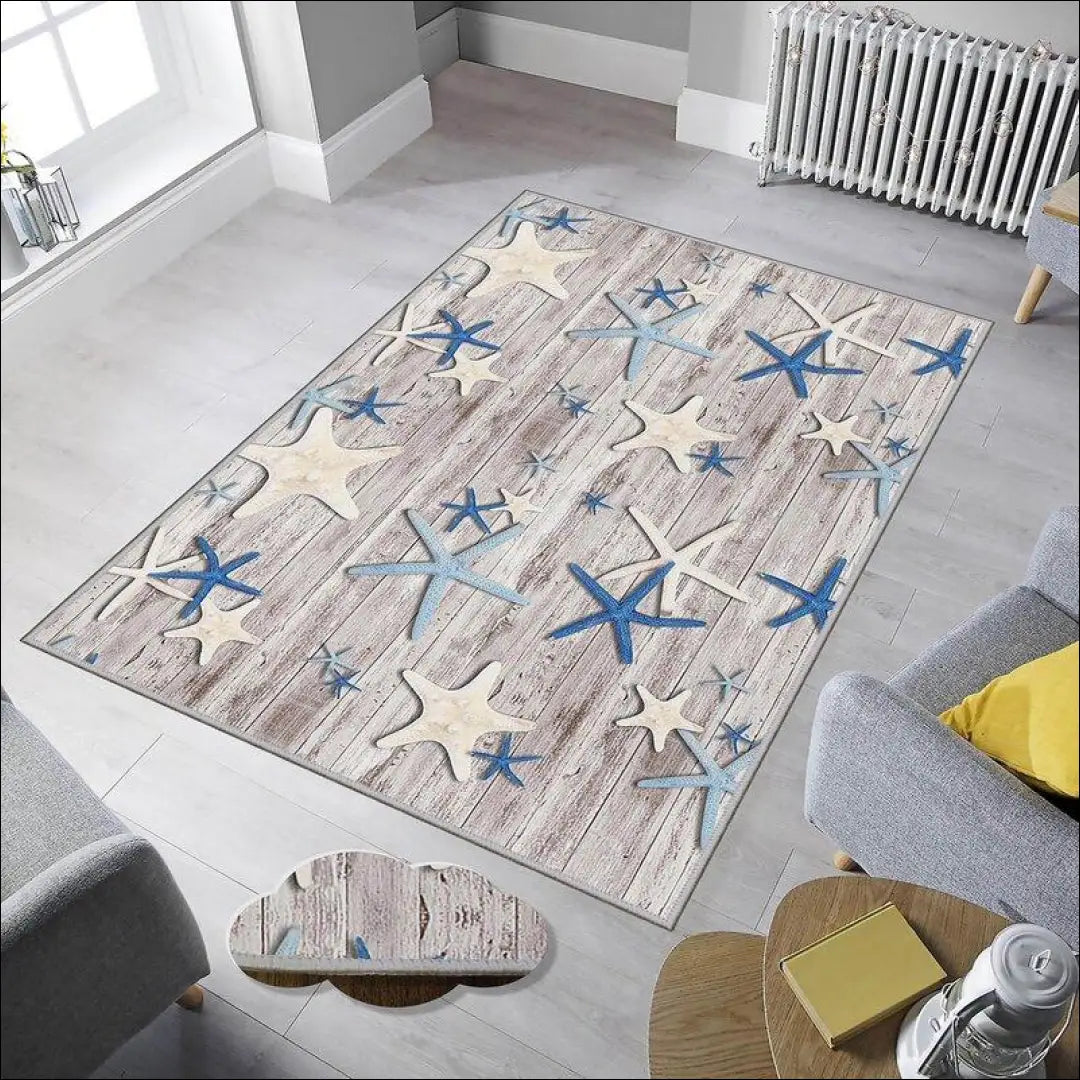 Kilimas RU514 - €45 Save 55% 25-50, __label:Pristatymas 1-2 d.d., color-kremas, color-melyna, color-pilka Kilimai
