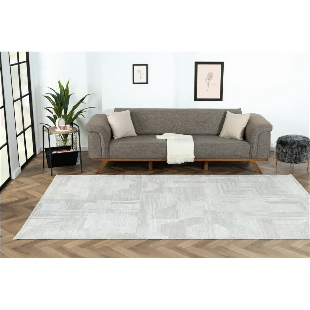 Kilimas RU943 - €184 Save 50% 100-200, __label:Pristatymas 1-2 d.d., color-kremas, color-smelio, kilimai 200 cm x 290