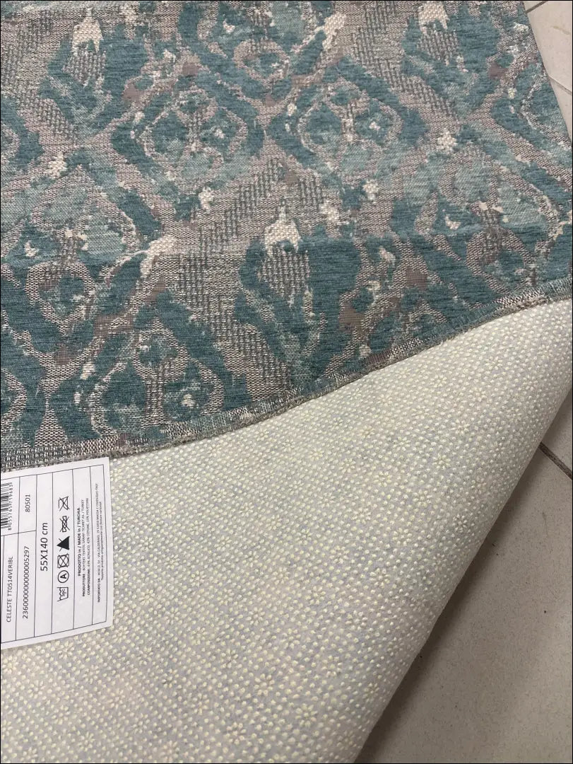 Kilimėlis RU1610 - €44 Save 50% 25-50, __label:Pristatymas 1-2 d.d., color-turkis, Dydis-60x140cm, kilimai 60 cm x 140