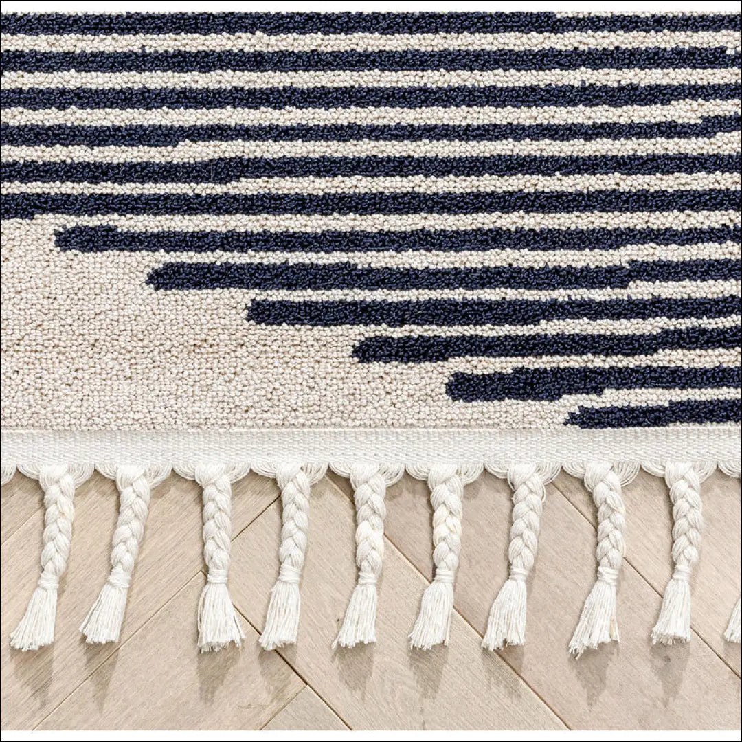 Kiliminis takelis RU838 - €52 Save 60% 50-100, __label:Pristatymas 1-2 d.d., color-juoda, color-kremas, kilimai 70 cm x