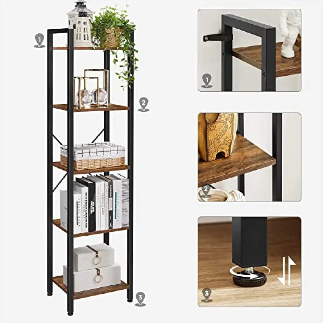 Knygų lentyna SM166 - €91 Save 40% 50-100, __label:Pristatymas 5-14 d.d., knygu-lentyna, notouch30, song 39.6x30x154cm