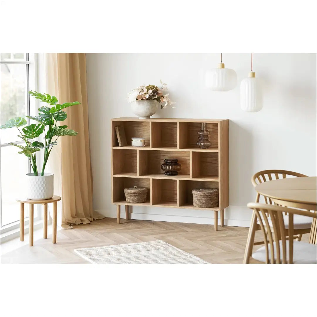 Knygų spintelė ąžuolo/ąžuolo fanera natūrali 30x112x104,5 cm RD534 - €617 Save 15% __label:Pristatymas 5-14 d.d.,