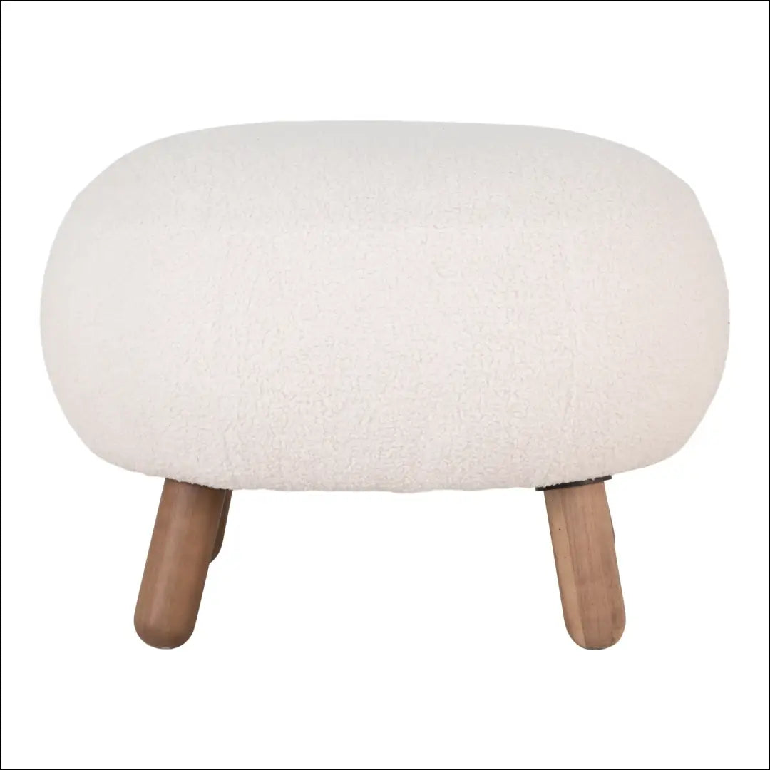 Kojų atrama dirbtinė avikailis balta su riešutmedžio imitacijos kojelėmis RD286 - €155 Save 15% 100-200,