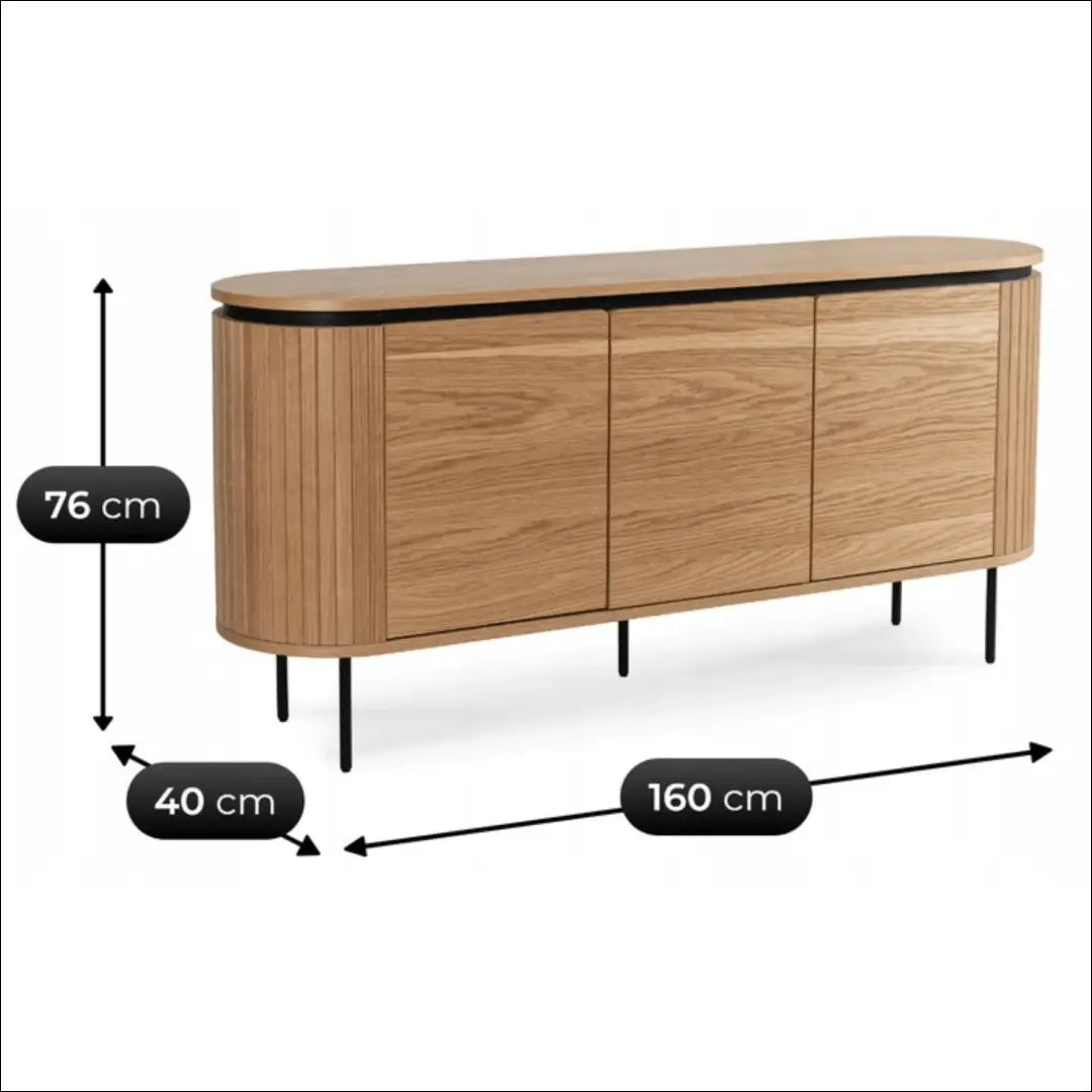 Komoda 3 durų ąžuolo spalvos 160 cm TE613 - €476 Save 15% __label:Pristatymas 5-14 d.d., elite, over-200, uzsakomi,