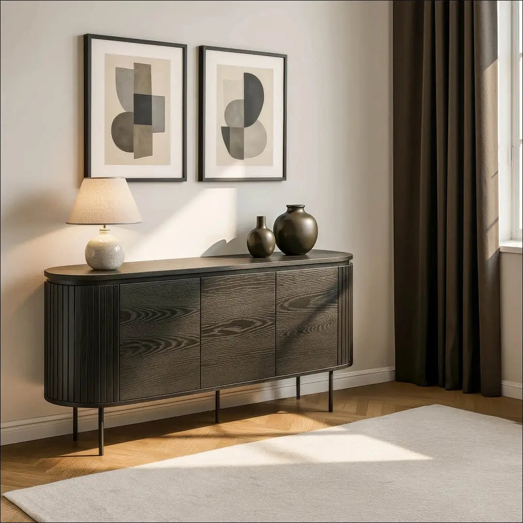 Komoda 3 durų juodos spalvos 160 cm TE615 - €476 Save 15% __label:Pristatymas 5-14 d.d., elite, over-200, uzsakomi,
