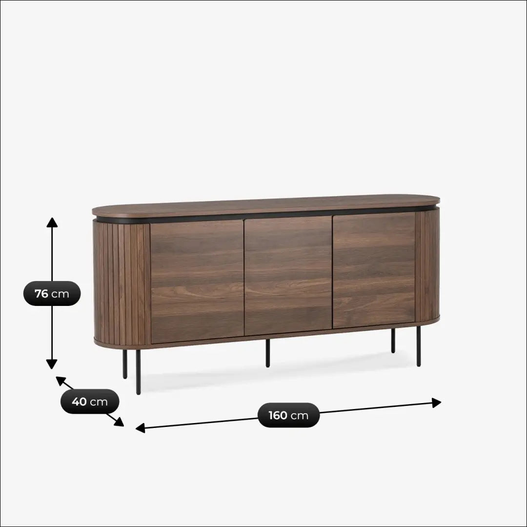 Komoda 3 durų riešuto spalvos 160 cm TE1076 - €387 Save 15% __label:Pristatymas 5-14 d.d., elite, over-200, uzsakomi,