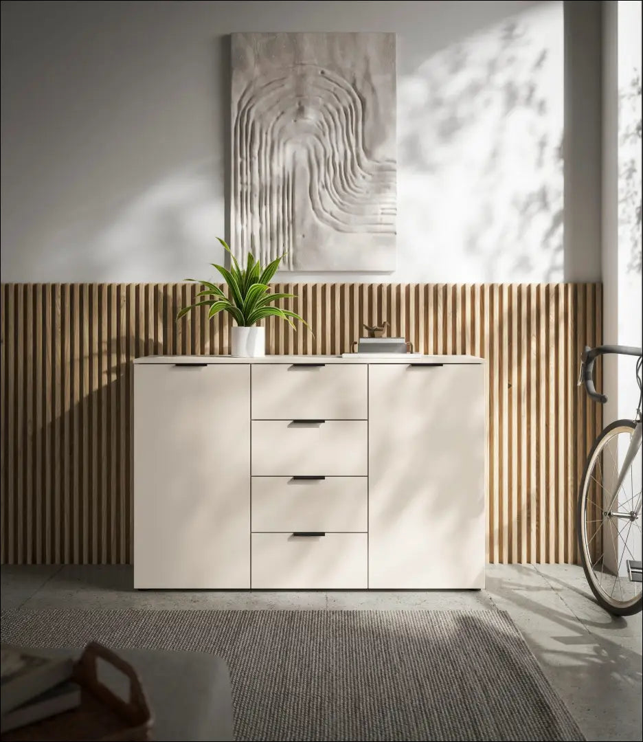 Komoda 4 stalčiai ir 2 durys kašmyras GA002 - €255 Save 20% __label:Pristatymas 5-14 d.d., over-200, uzsakomi komodos
