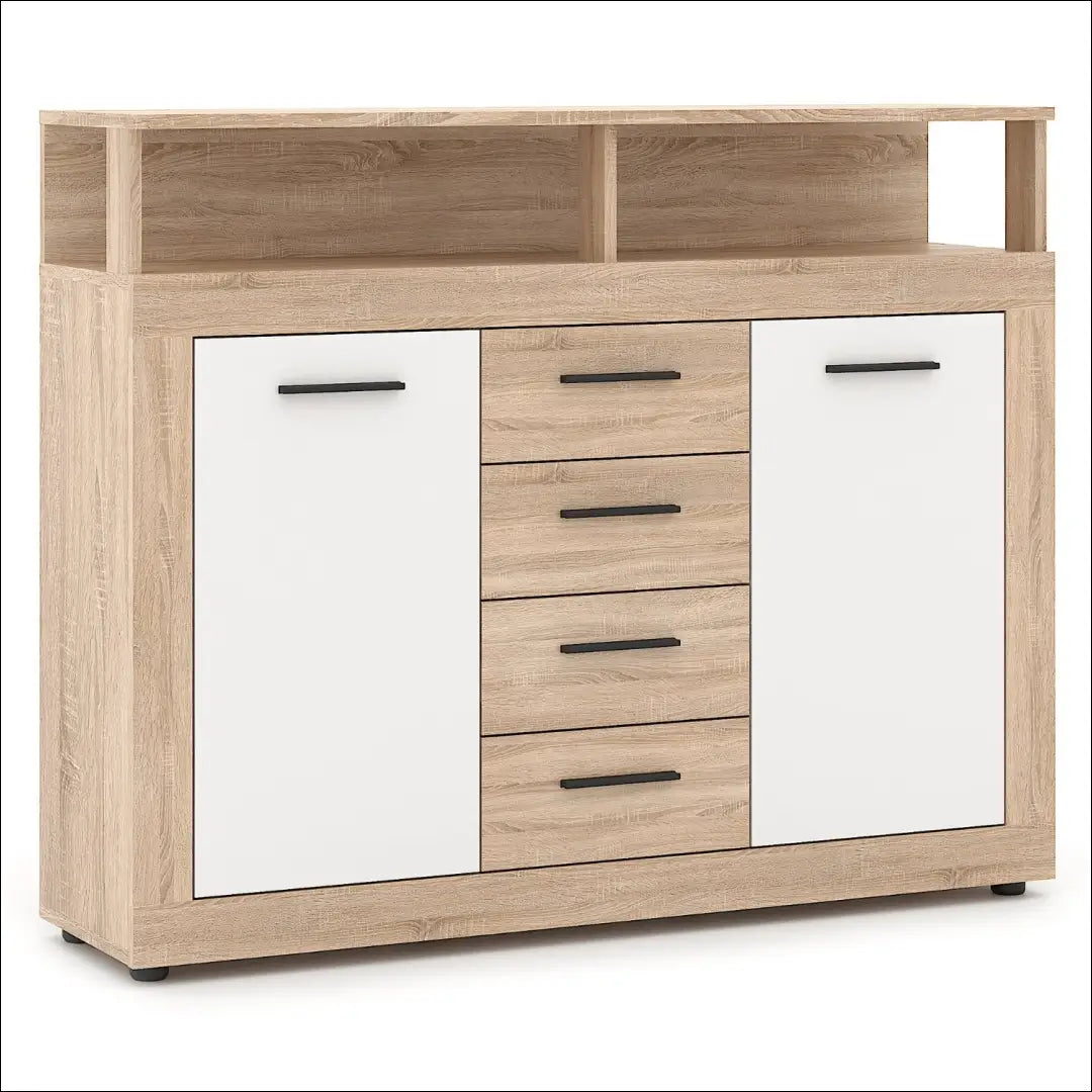 Komoda baltos spalvos / ąžuolo 119,5 cm TE1160 - €145 Save 15% 100-200, __label:Pristatymas 5-14 d.d., elite, Komody,