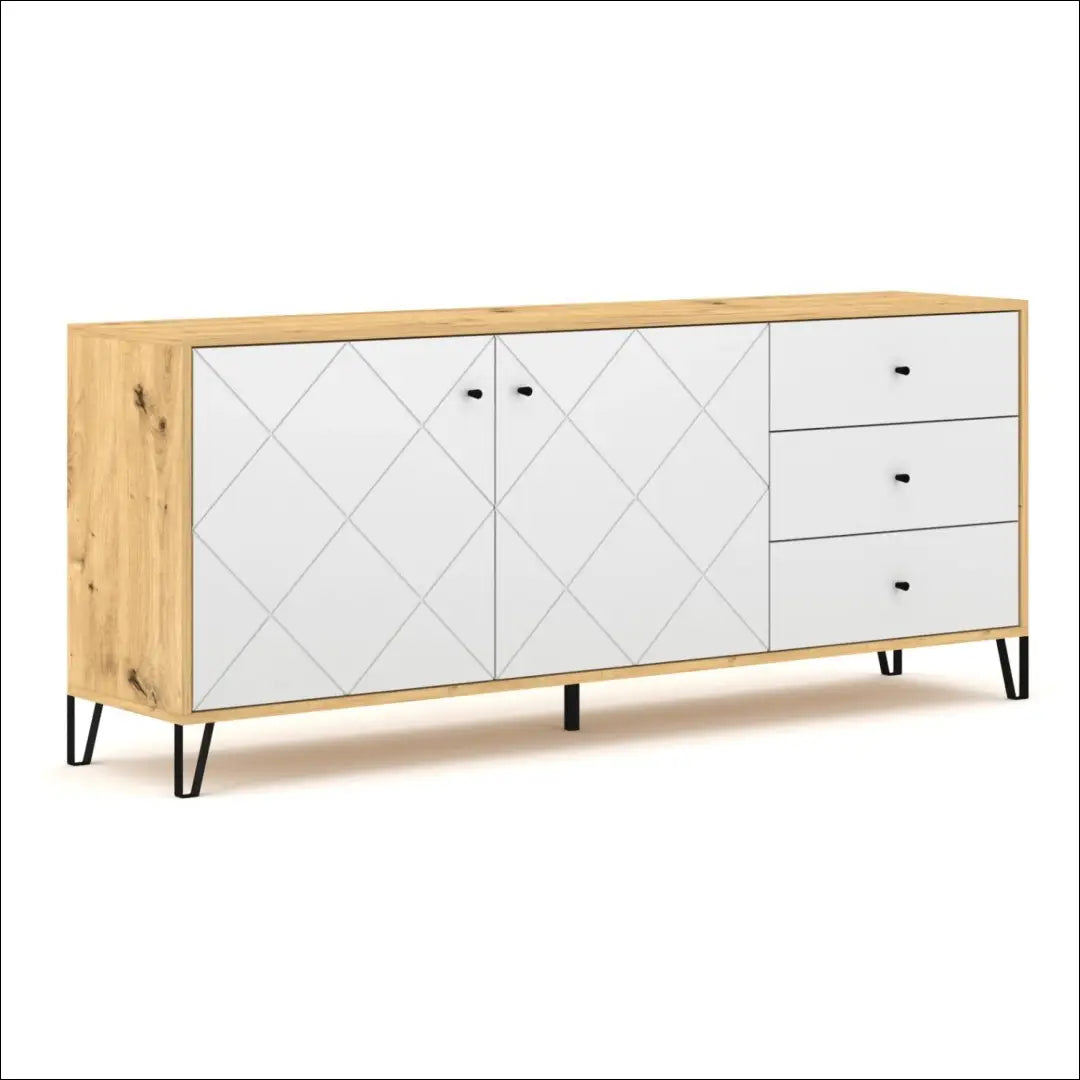 Komoda SI2215 - €324 Save 10% __label:Pristatymas 1-2 d.d., color-balta, color-ruda, komodos, material-mdf Virš €200