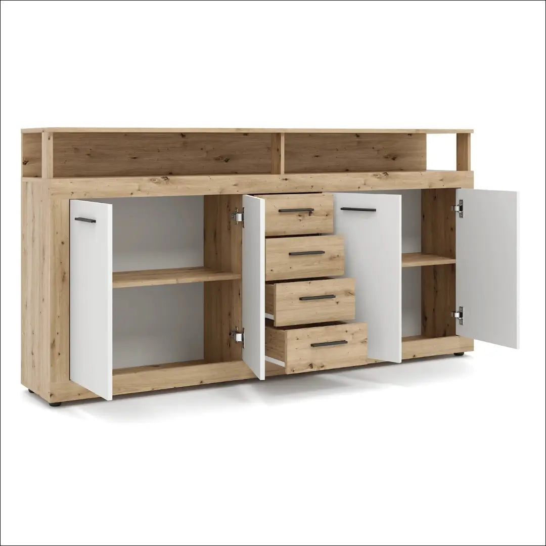Komoda baltos spalvos / ąžuolo 190 cm TE1195 - €243 Save 15% __label:Pristatymas 5-14 d.d., elite, Komody, over-200,