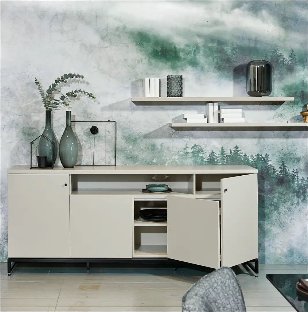 Komoda “Hülsta” SI1215 - €738 Save 70% __label:Pristatymas 1-2 d.d., color-balta, color-juoda, color-pilka, komodos