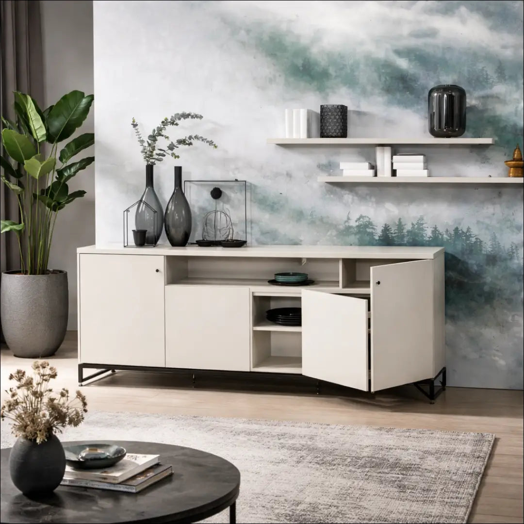 Komoda “Hülsta” SI1215 - €738 Save 70% __label:Pristatymas 1-2 d.d., color-balta, color-juoda, color-pilka, komodos