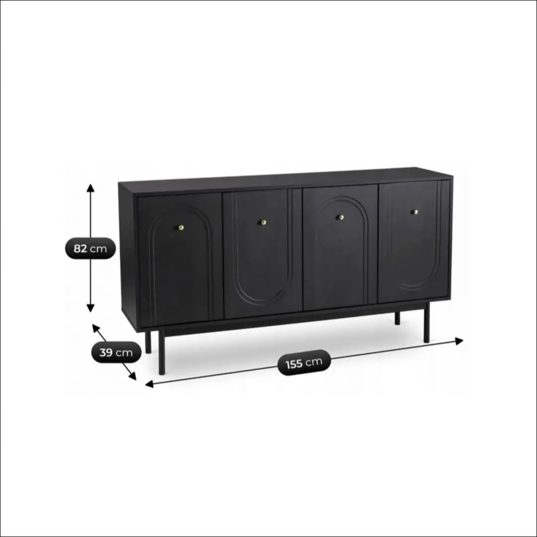 Komoda juodos spalvos 155 cm TE783 - €354 Save 15% __label:Pristatymas 5-14 d.d., elite, Meble skrzyniowe, over-200,