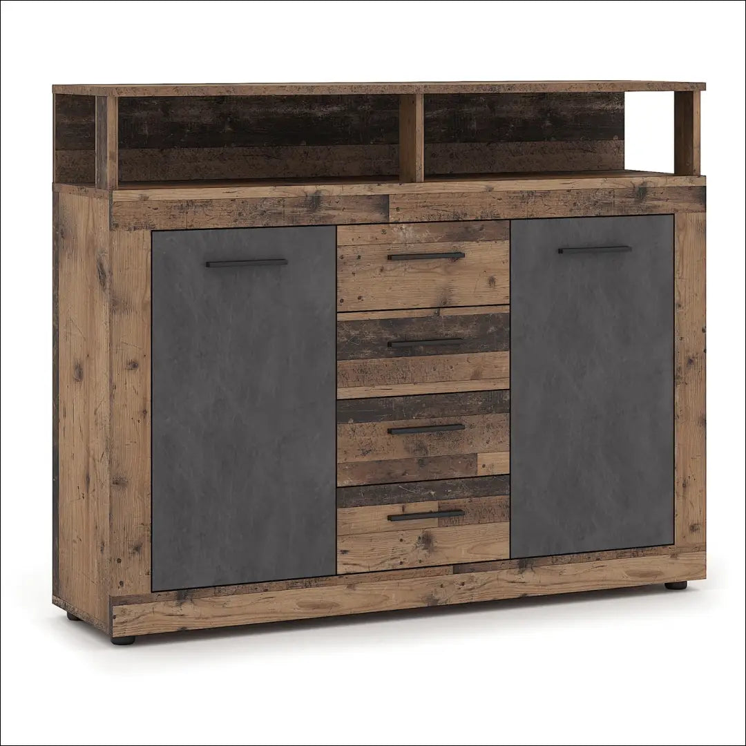 Komoda juodos spalvos / ąžuolo 119,5 cm TE1161 - €145 Save 15% 100-200, __label:Pristatymas 5-14 d.d., elite, Komody,