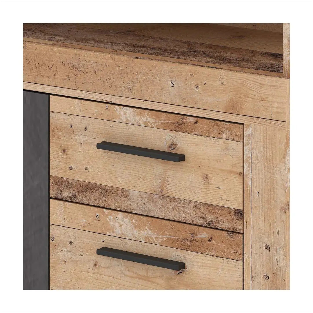 Komoda juodos spalvos / ąžuolo 119,6 cm TE1162 - €145 Save 15% 100-200, __label:Pristatymas 5-14 d.d., elite, Komody,