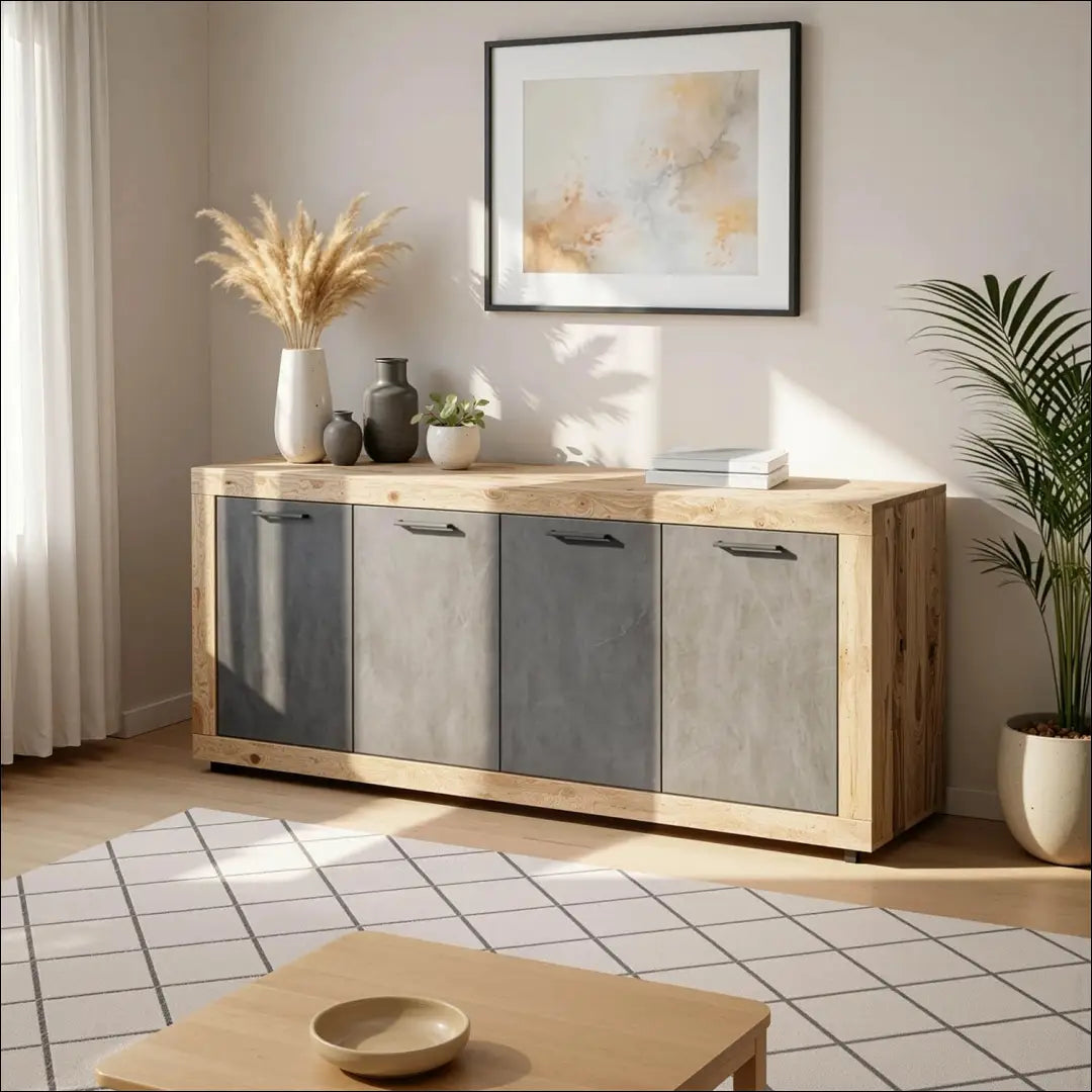Komoda juodos spalvos / ąžuolo 180 cm TE1165 - €174 Save 15% 100-200, __label:Pristatymas 5-14 d.d., elite, uzsakomi,