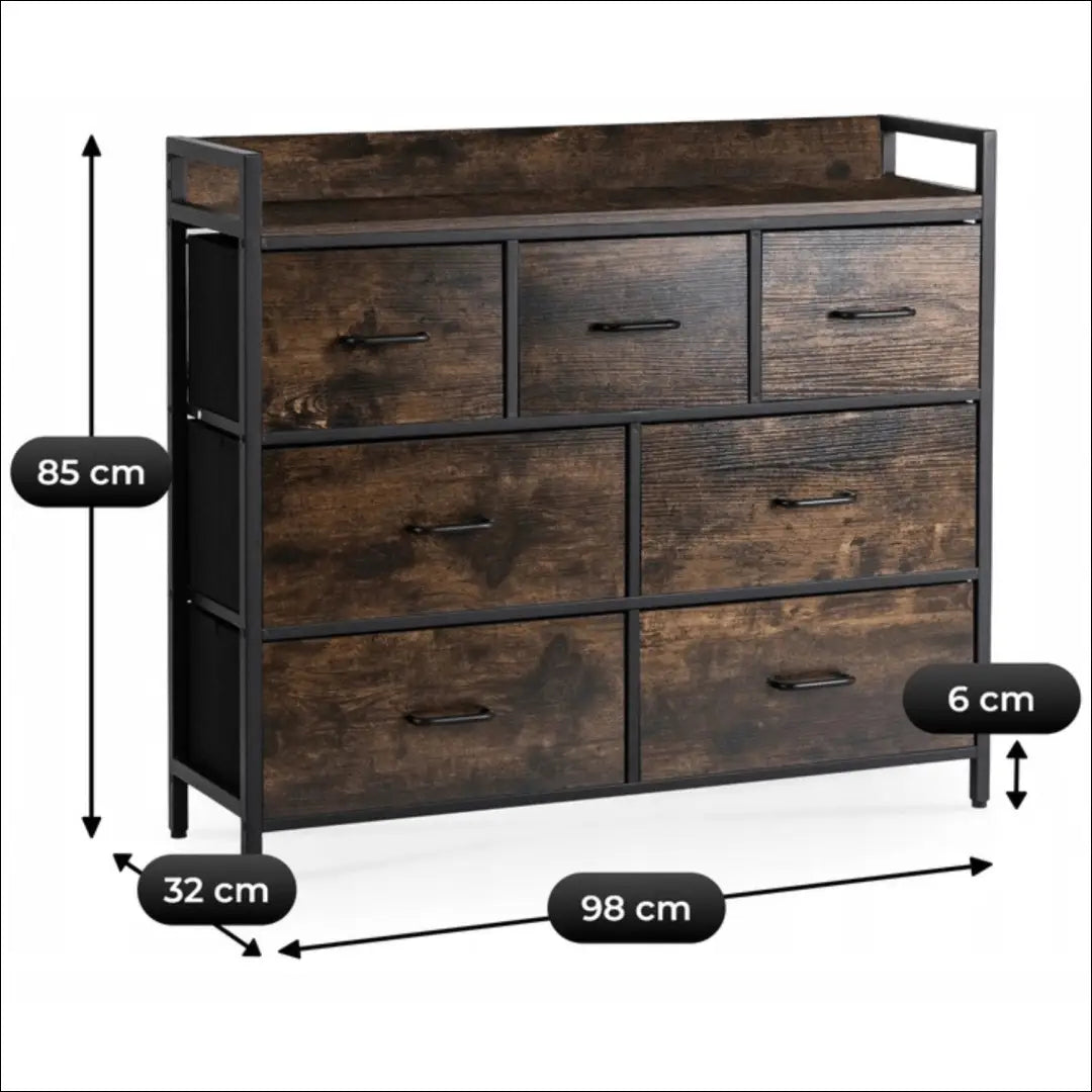 Komoda SI2224 - €110 Save 10% 100-200, __label:Pristatymas 1-2 d.d., color-juoda, color-ruda, komodos €100 to €200