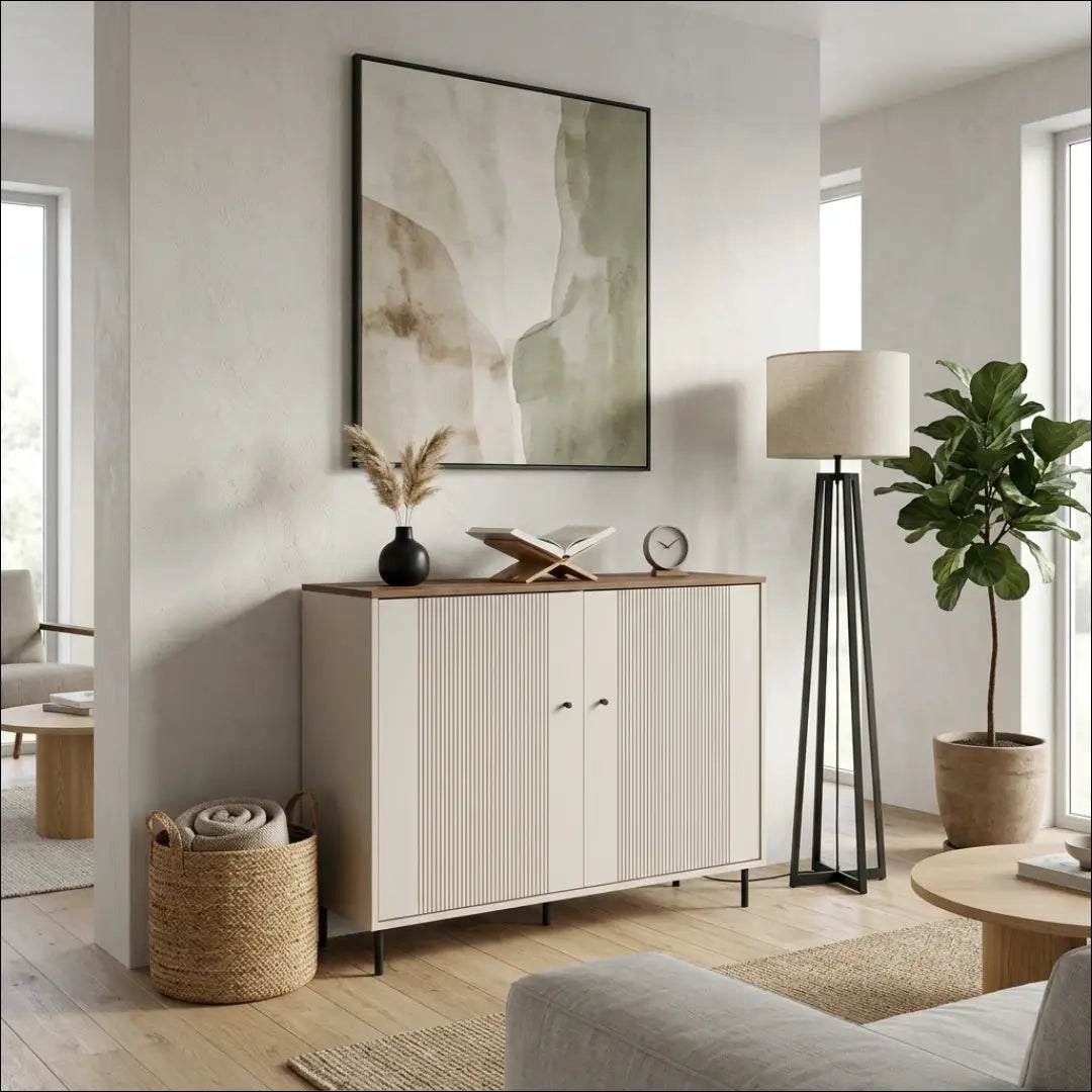 Komoda kašmyro spalvos su 2 durelėmis KM004 - €230 Save 20% __label:Pristatymas 5-14 d.d., over-200, uzsakomi komodos
