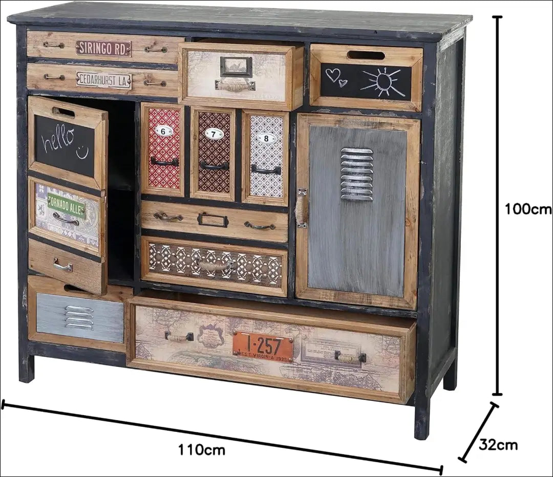 Komoda SI1881 - €390 Save 50% __label:Pristatymas 1-2 d.d., color-juoda, color-marga, color-margas, komodos Virš €200