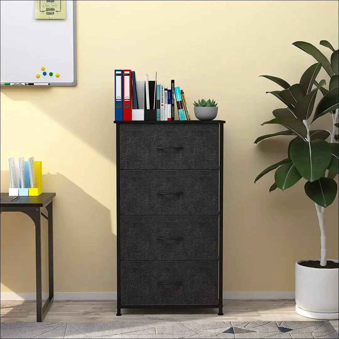 Komoda SI1947 - €31 Save 50% 25-50, __label:Pristatymas 1-2 d.d., color-juoda, color-pilka, komodos €25 to €50 Dressers