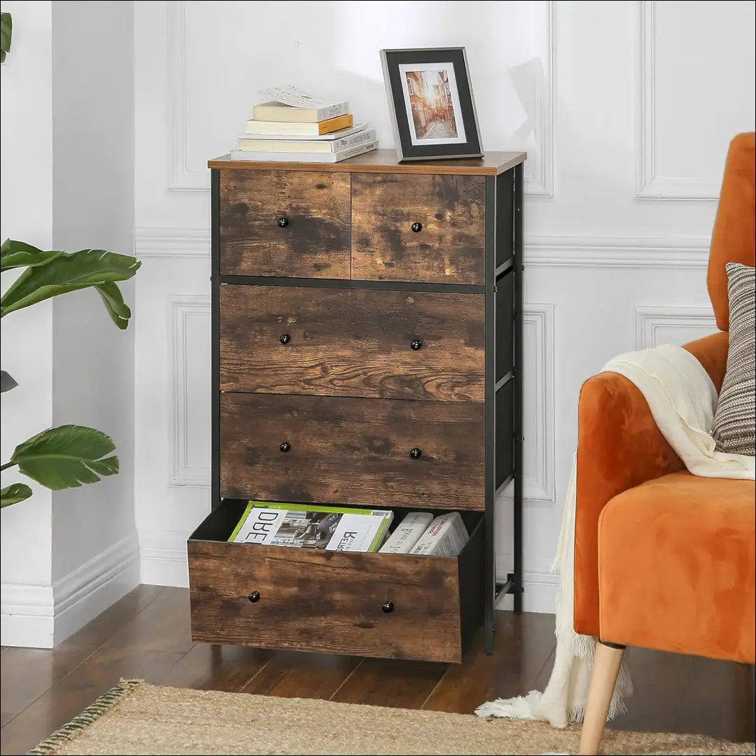 Komoda SI1970 - €135 Save 50% 100-200, __label:Pristatymas 1-2 d.d., color-juoda, color-ruda, komodos €100 to €200