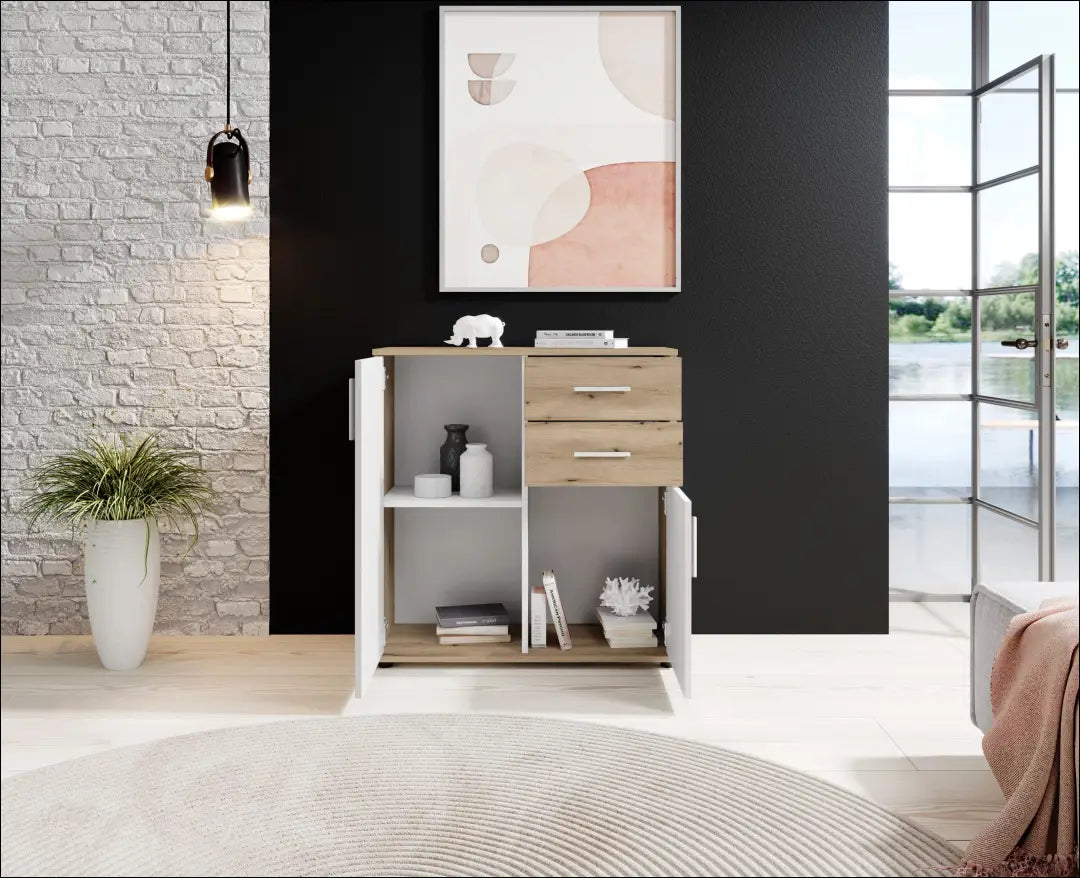 Komoda SI2018 - €50 Save 55% 50-100, __label:Pristatymas 1-2 d.d., color-balta, color-ruda, material-mediena to €100