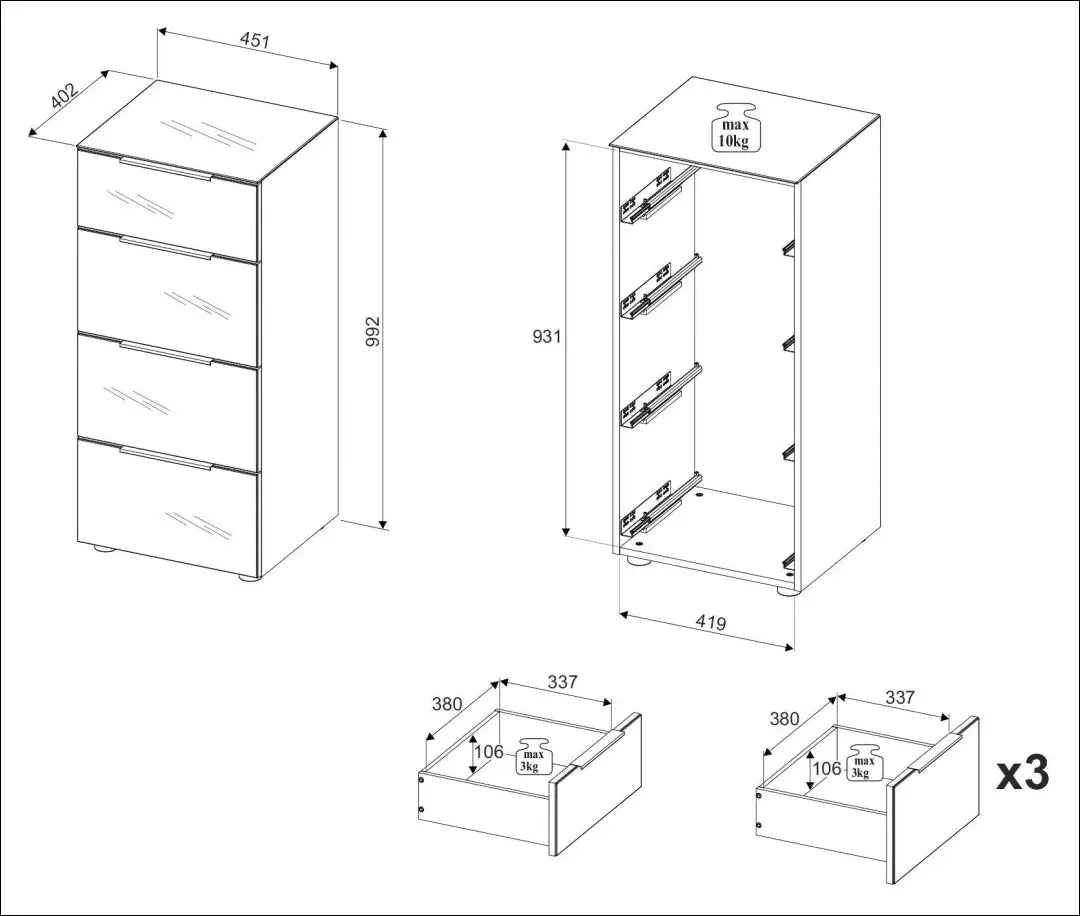 Komoda SI2025 - €115 Save 50% 100-200, __label:Pristatymas 1-2 d.d., color-pilka, komodos, material-mediena €100