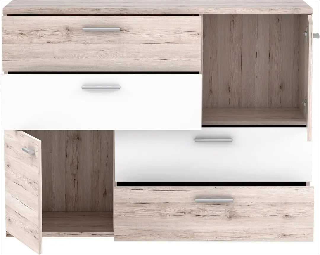 Komoda SI2111 - €119 Save 50% 100-200, __label:Pristatymas 1-2 d.d., biuro-baldai, color-balta, color-ruda €100 to €200