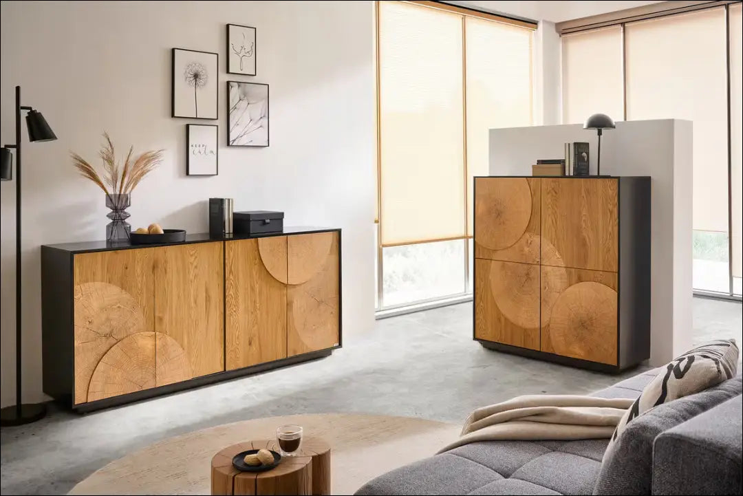 Komoda SI2155 - €280 Save 50% __label:Pristatymas 1-2 d.d., biuro-baldai, color-juoda, color-ruda, komodos Virš €200