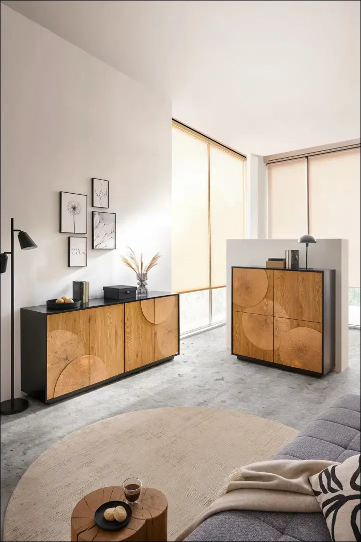 Komoda SI2155 - €280 Save 50% __label:Pristatymas 1-2 d.d., biuro-baldai, color-juoda, color-ruda, komodos Virš €200