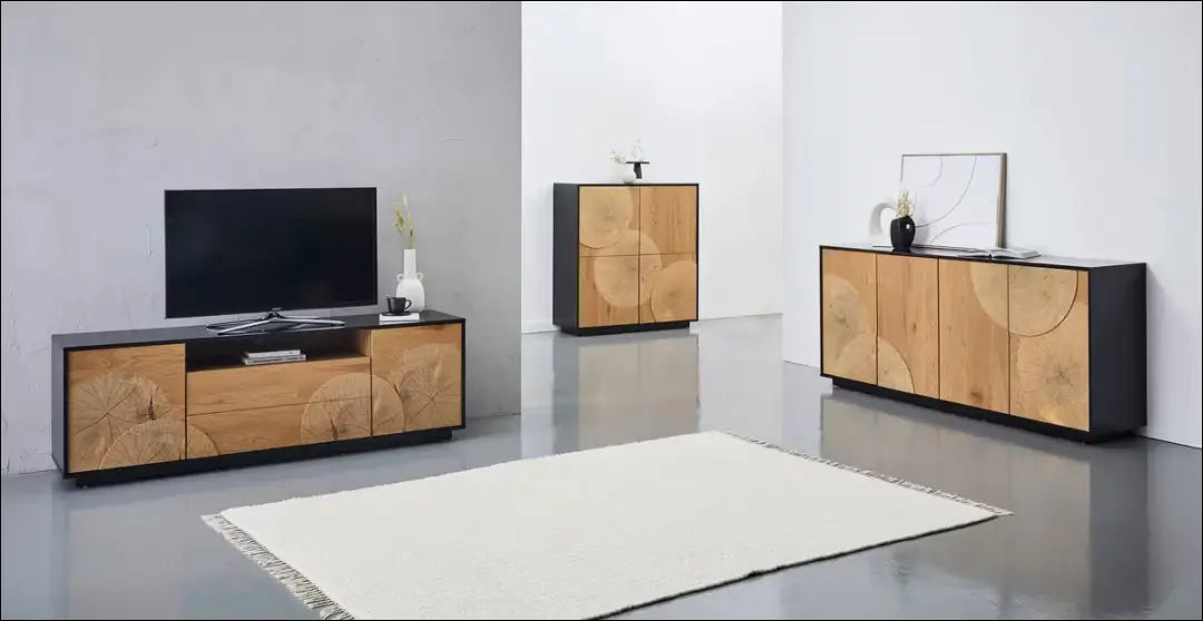 Komoda SI2155 - €280 Save 50% __label:Pristatymas 1-2 d.d., biuro-baldai, color-juoda, color-ruda, komodos Virš €200